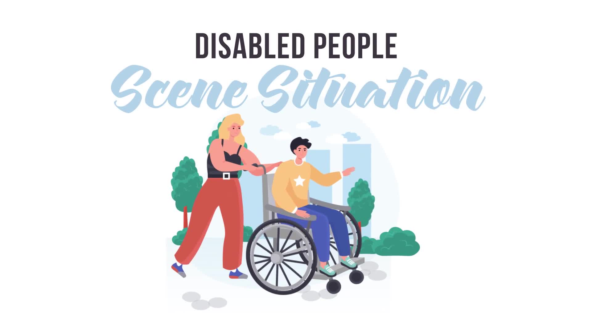 Disabled people Scene Situation Videohive 31887860 After Effects Image 1