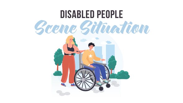 Disabled people Scene Situation - 31887860 Videohive Download