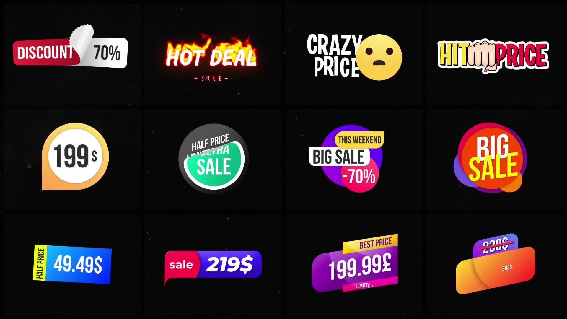 Discount Pricing Elements Videohive 34620525 After Effects Image 1