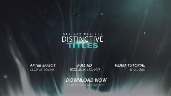 Distinctive Titles l Particles Lights Titles l Lines Waves Titles - Videohive Download 26139940