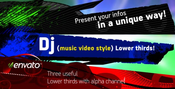 DJ (music video) Lower Third pack - Videohive Download 149949