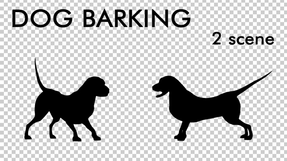 Dog Barking Silhouette Looped 2 Scene - Download Videohive 19692340