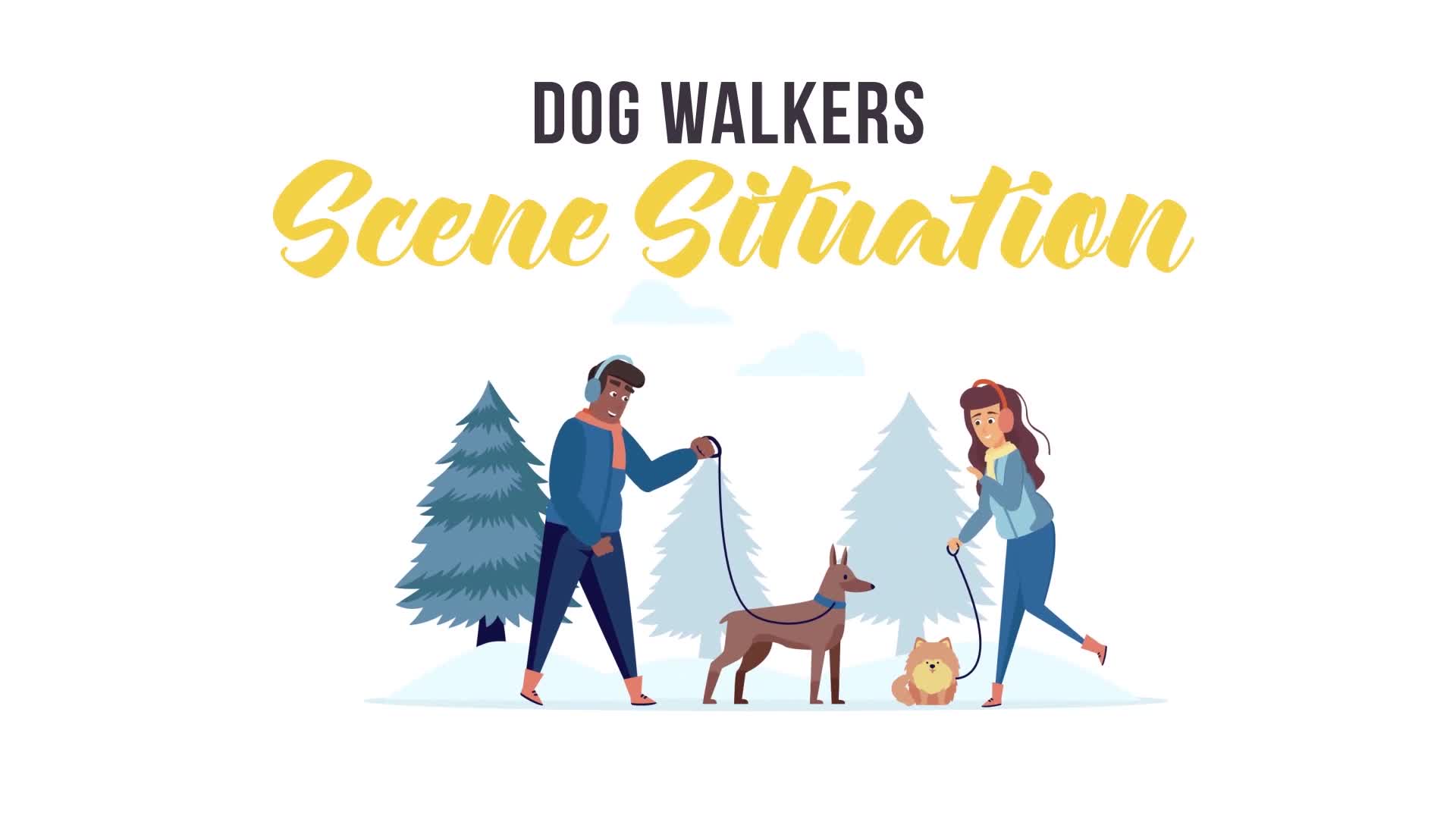 Dog walkers Scene Situation Videohive 29246904 After Effects Image 1