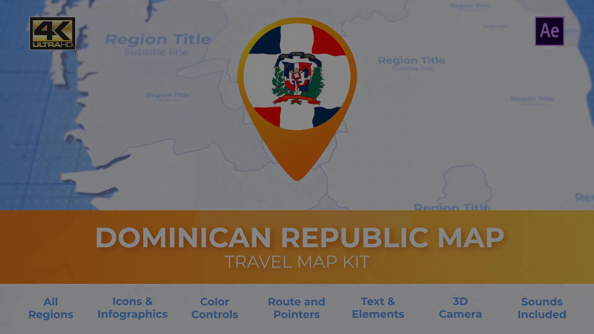 Dominican Republic Map Republica Dominicana Travel Map Videohive 30469852 After Effects Image 13