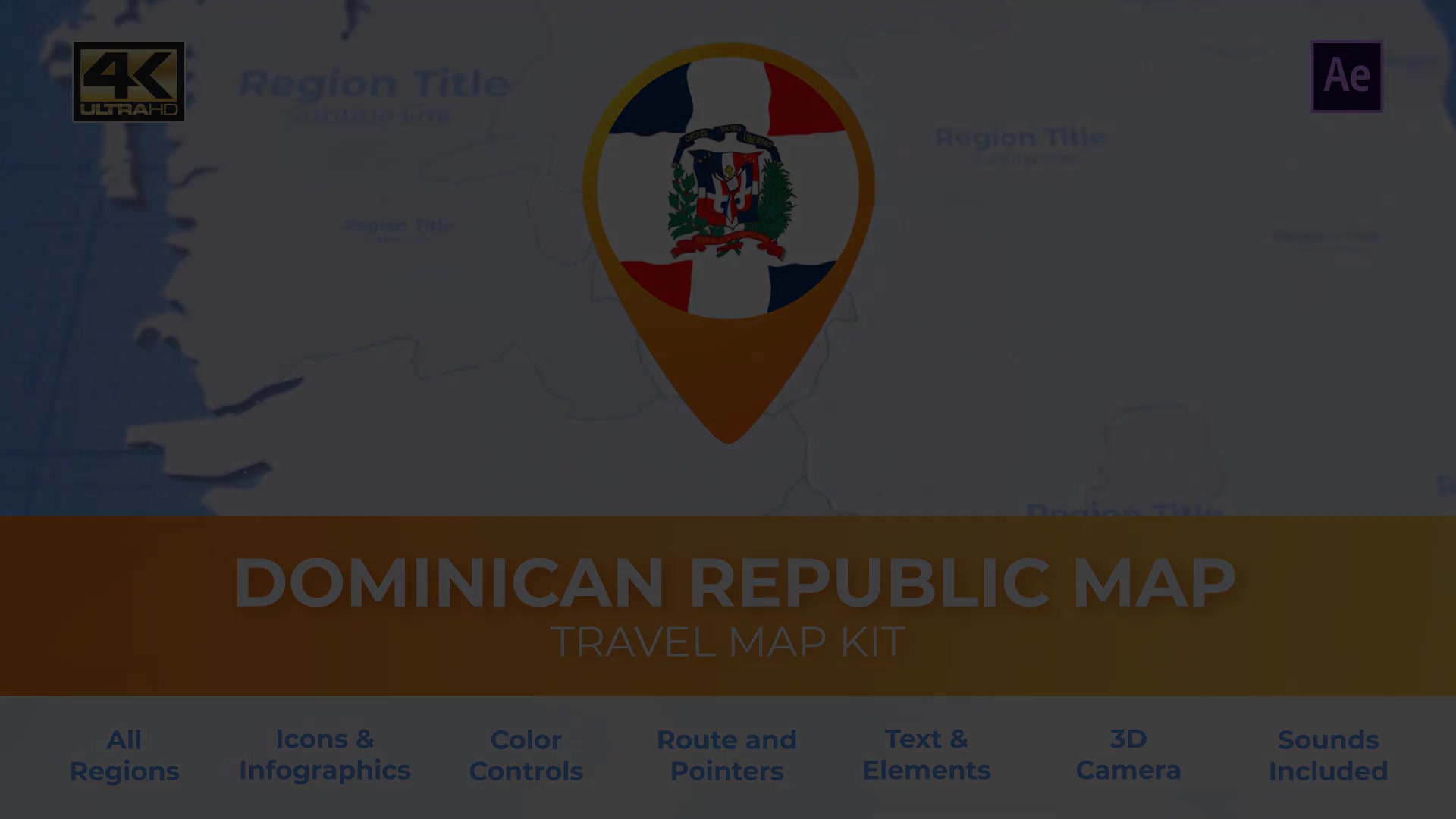 Dominican Republic Map Republica Dominicana Travel Map Videohive 30469852 After Effects Image 6