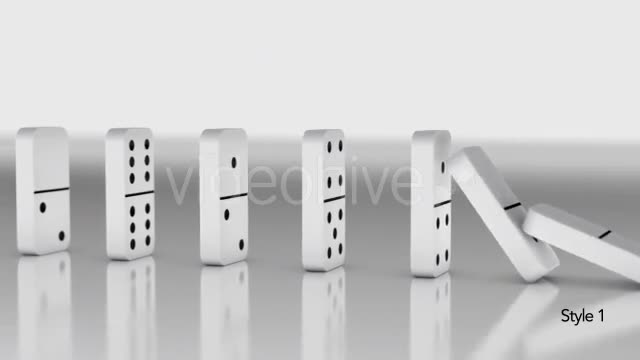 Dominoes Falling Down in a Row - Download Videohive 10378493