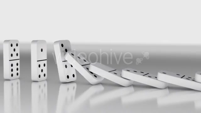 Dominoes Falling Down in a Row - Download Videohive 10378493