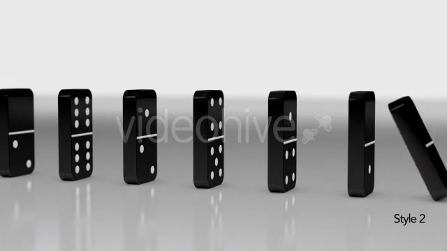 Dominoes Falling Down in a Row - Download Videohive 10378493