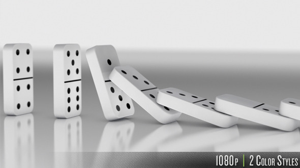 Dominoes Falling Down in a Row - Download Videohive 10378493