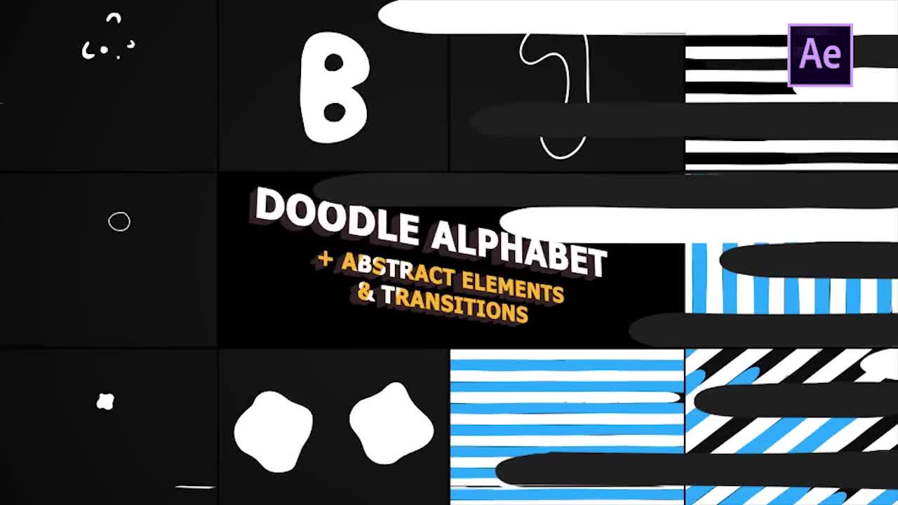 Doodle Alphabet And Transitions - Download Videohive 21741036