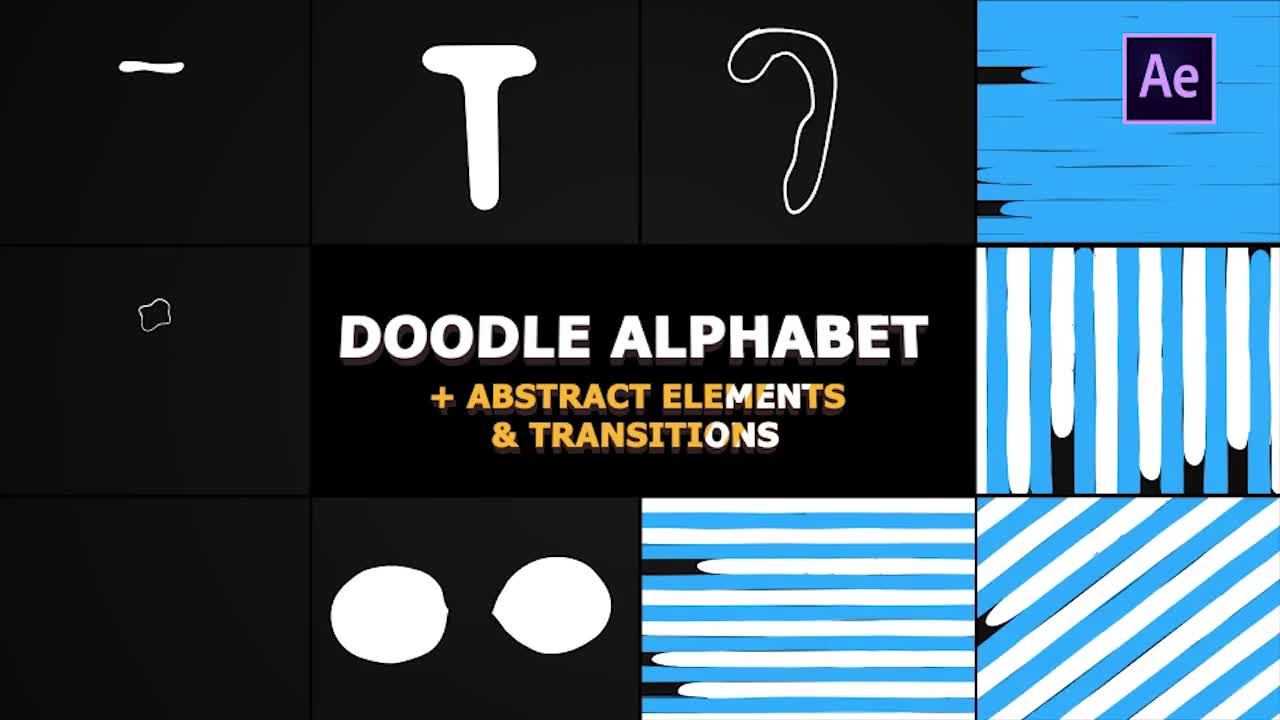 Doodle Alphabet And Transitions - Download Videohive 21741036