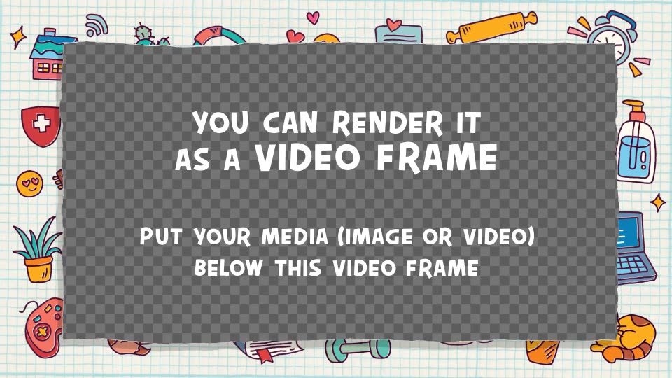 Doodle Background and Frame Stay At Home Videohive 27871985 After Effects Image 11