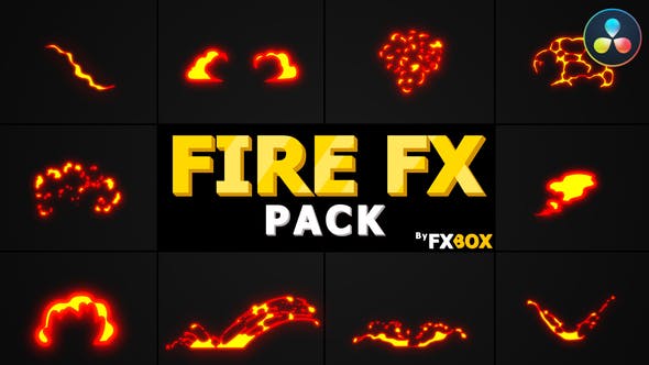 Doodle Fire FX Elements | DaVinci Resolve - Download Videohive 32258110