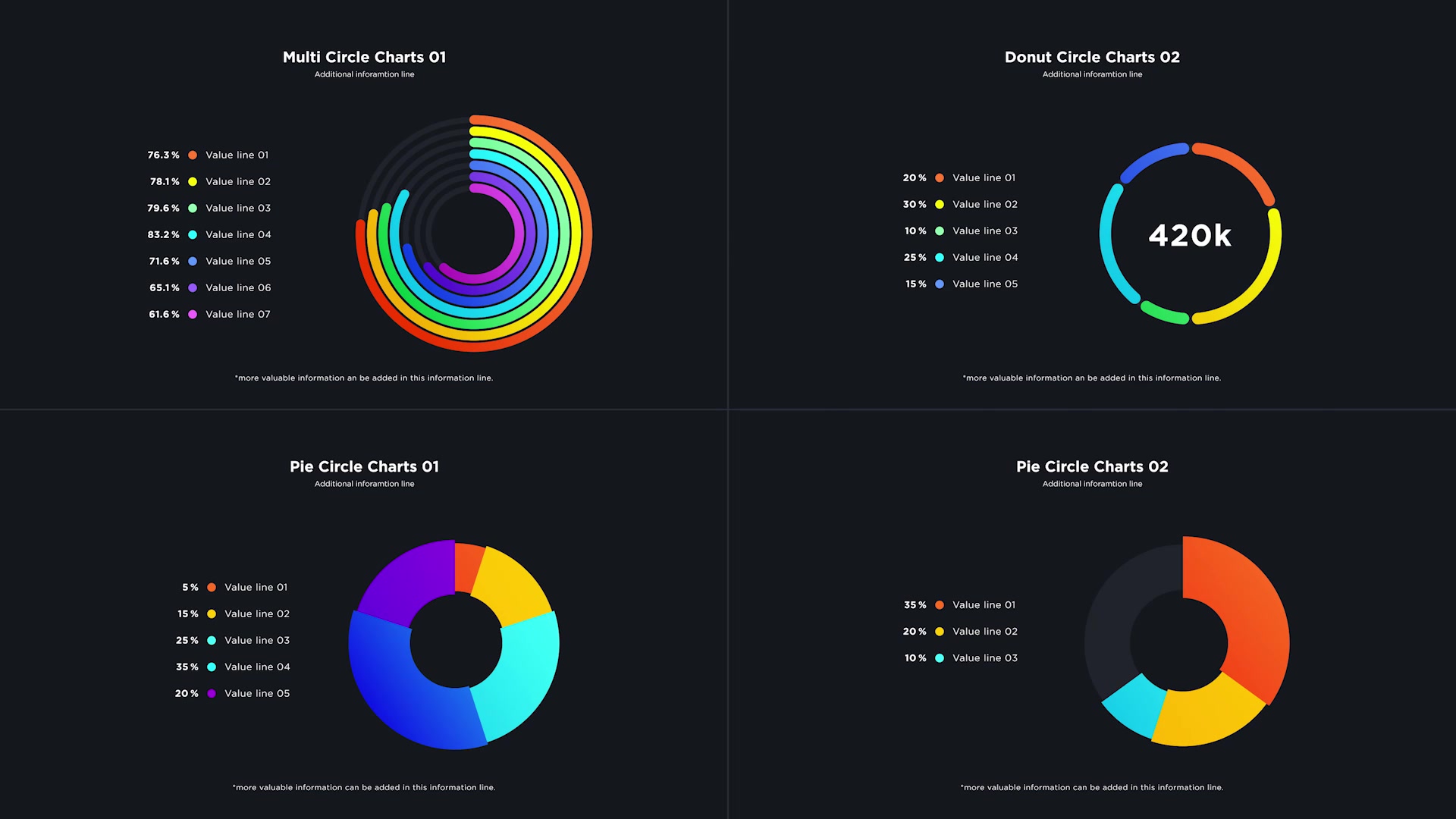 Double Infographics Charts Pack Videohive 32667091 After Effects Image 6