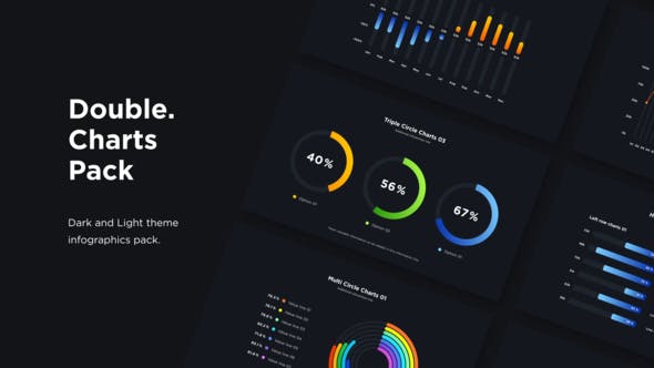 Double Infographics Charts Pack - 32667091 Download Videohive