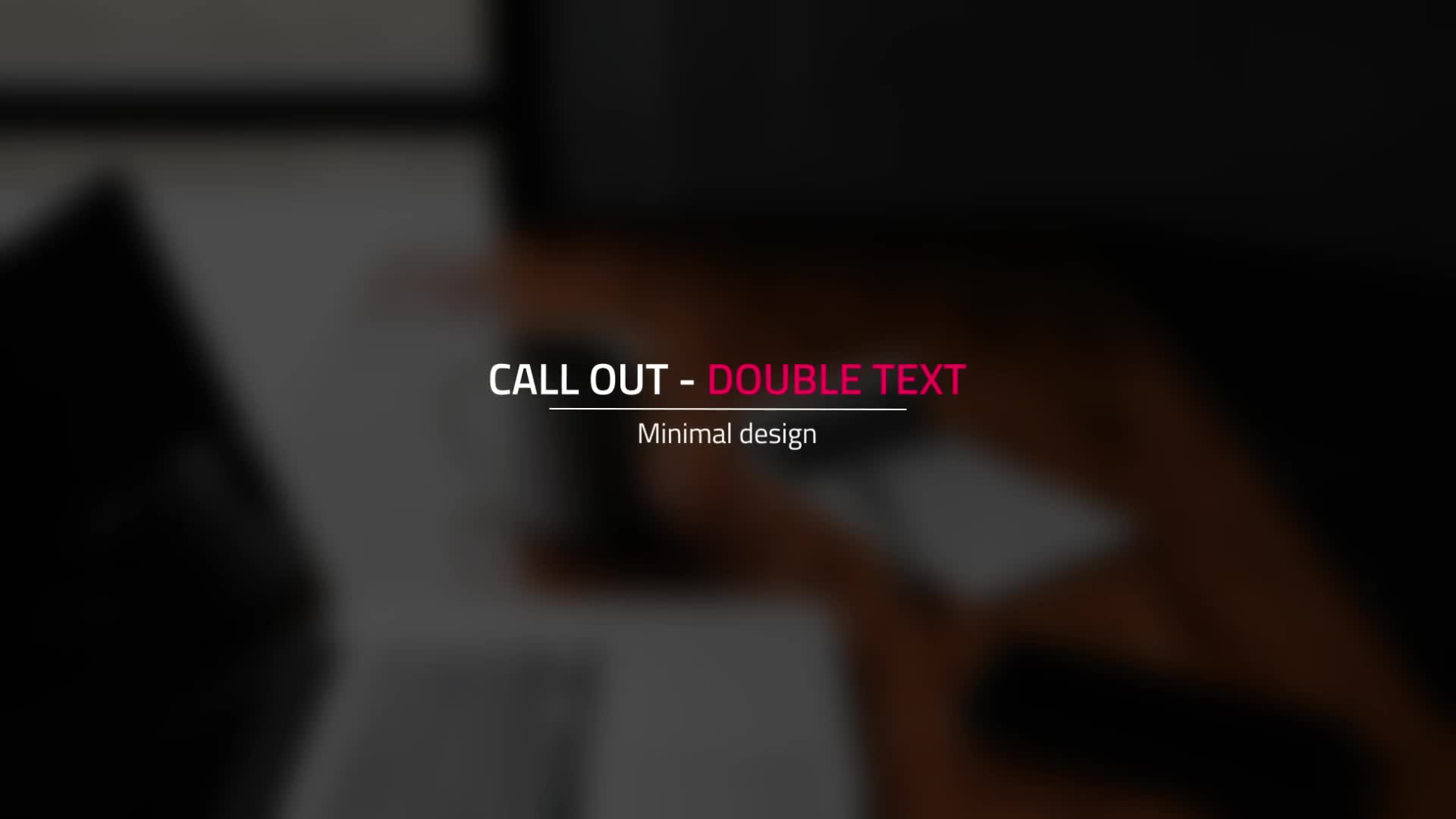 Double Text Call Outs Videohive 39850167 After Effects Image 1