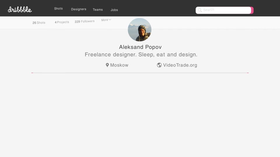Dribbble Portfolio Videohive 8608368 After Effects Image 2