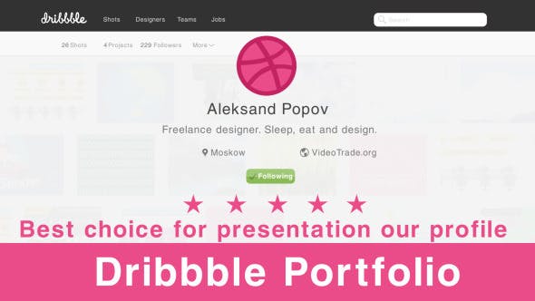 Dribbble Portfolio - 8608368 Download Videohive