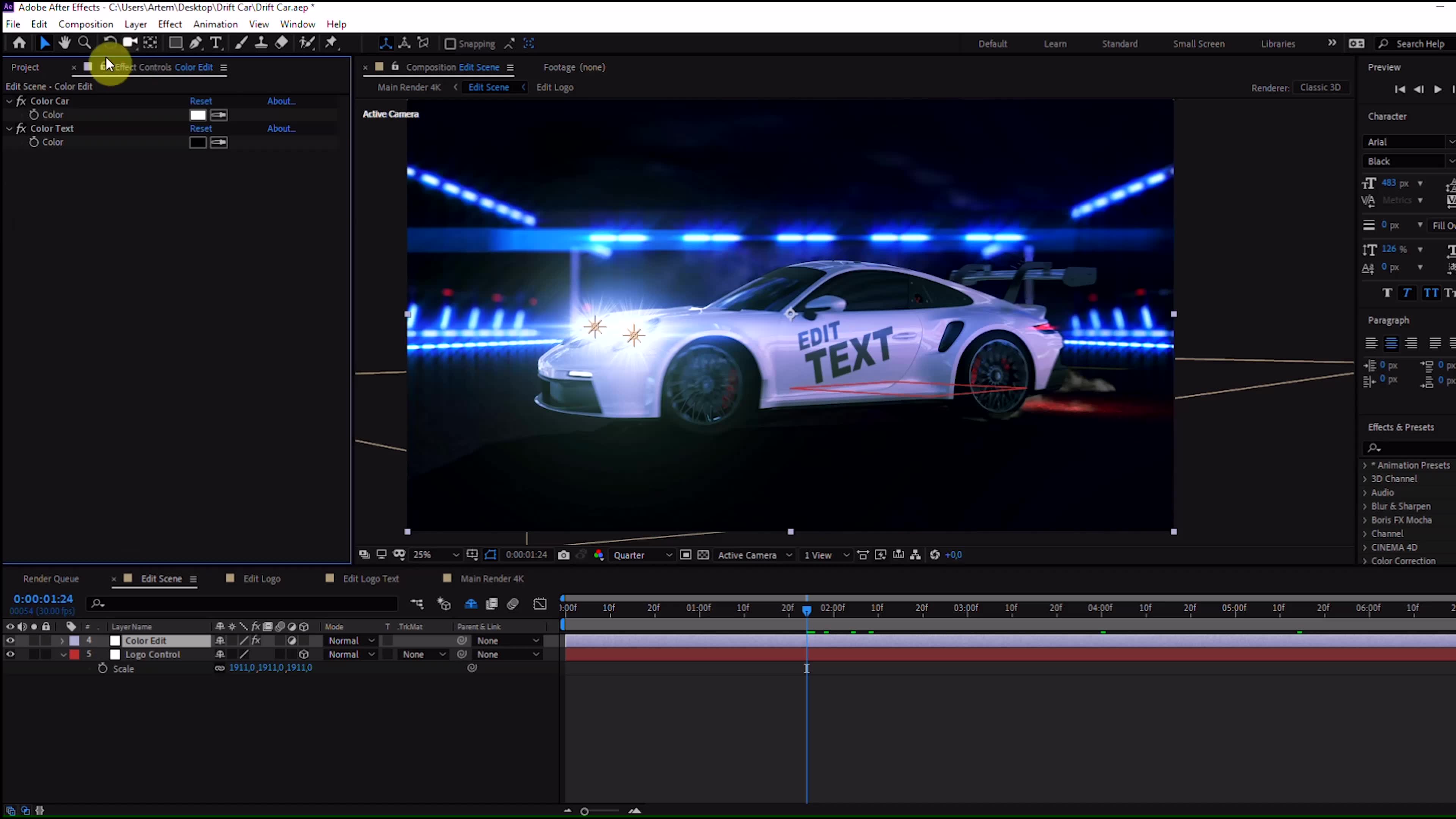 Drift Car Videohive 37250439 After Effects Image 5