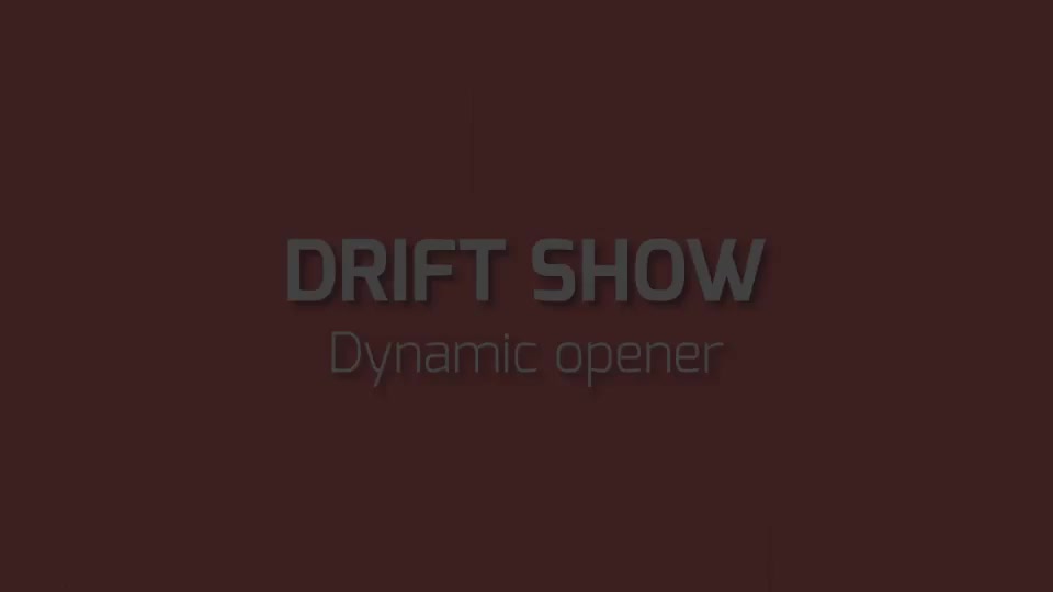 Drift Show Dynamic Opener - Download Videohive 10867771