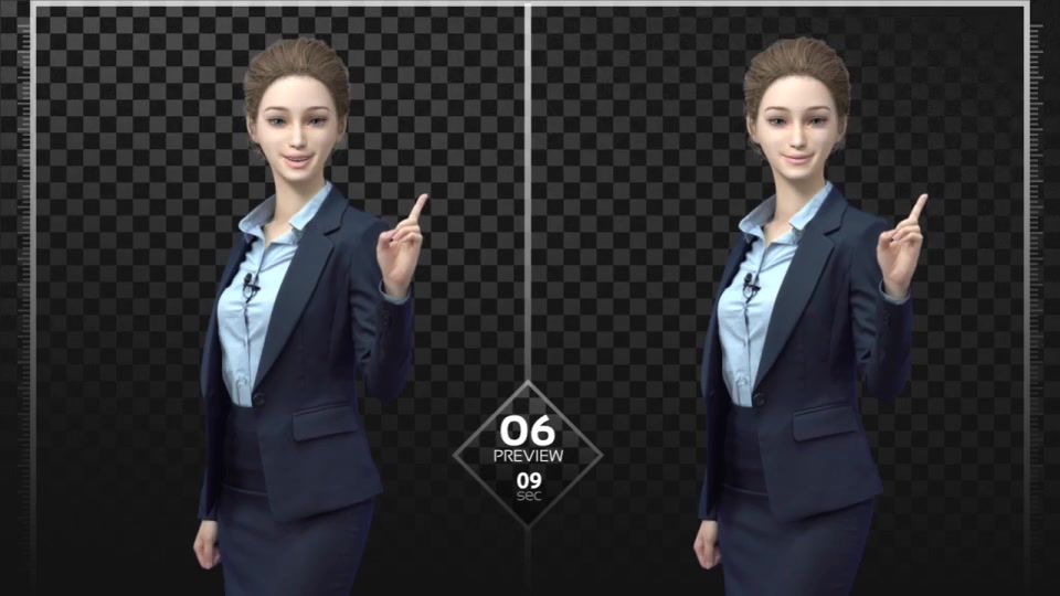 Dual Explainer Jenny Navy Suit - Download Videohive 18820420