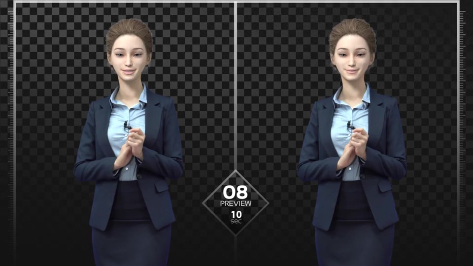 Dual Explainer Jenny Navy Suit - Download Videohive 18820420