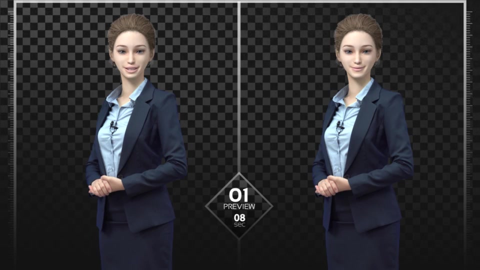 Dual Explainer Jenny Navy Suit - Download Videohive 18820420