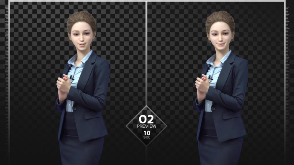 Dual Explainer Jenny Navy Suit - Download Videohive 18820420