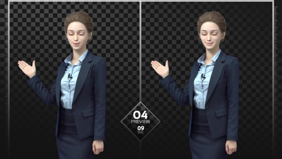 Dual Explainer Jenny Navy Suit - Download Videohive 18820420