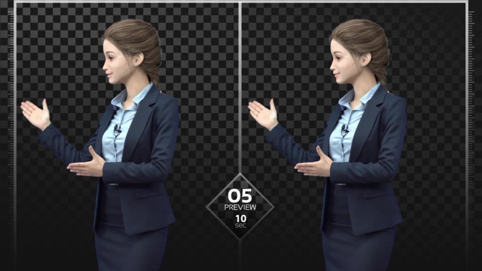 Dual Explainer Jenny Navy Suit - Download Videohive 18820420