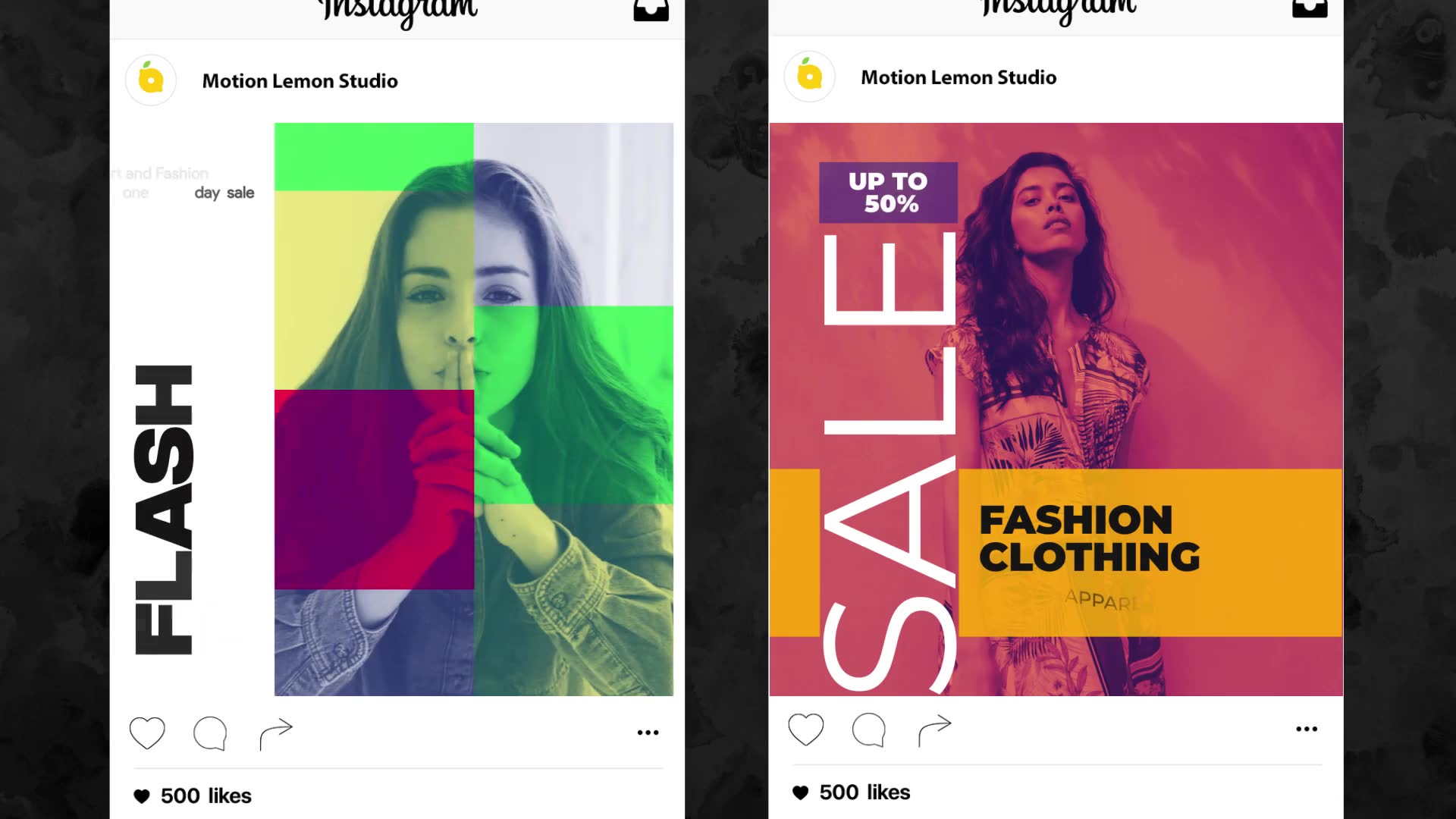 Duotone Instagram Fashion Banners / Fashion Stories Videohive 31462873 After Effects Image 3