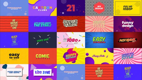 Dynamic Cartoon Titles V.2 - Download Videohive 23659183