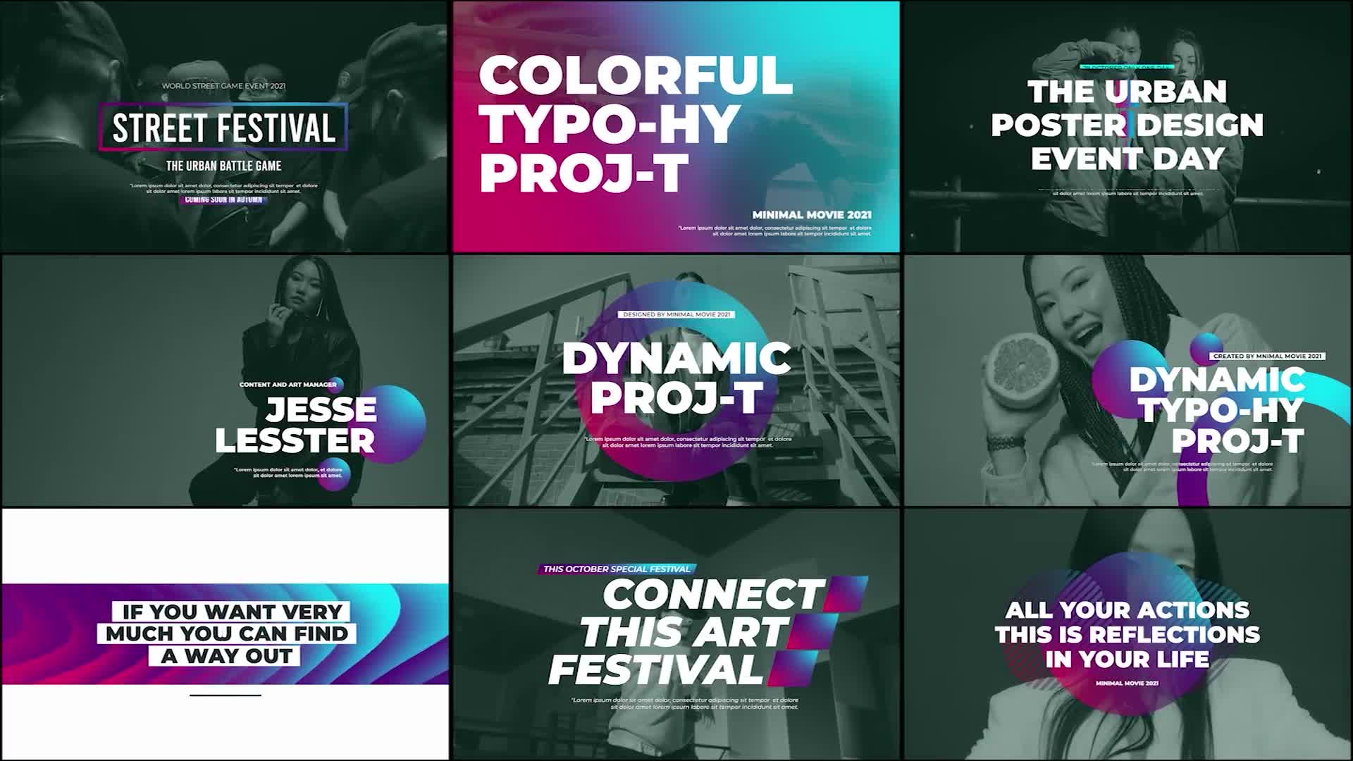 Dynamic Colorful Typography V1 FCPX Videohive 34603565 Apple Motion Image 1