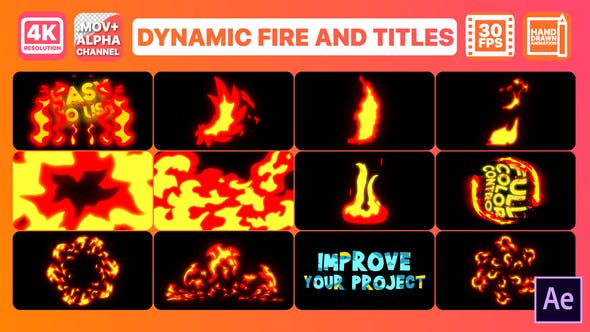 Dynamic Fire And Titles | After Effects - Download Videohive 26785522