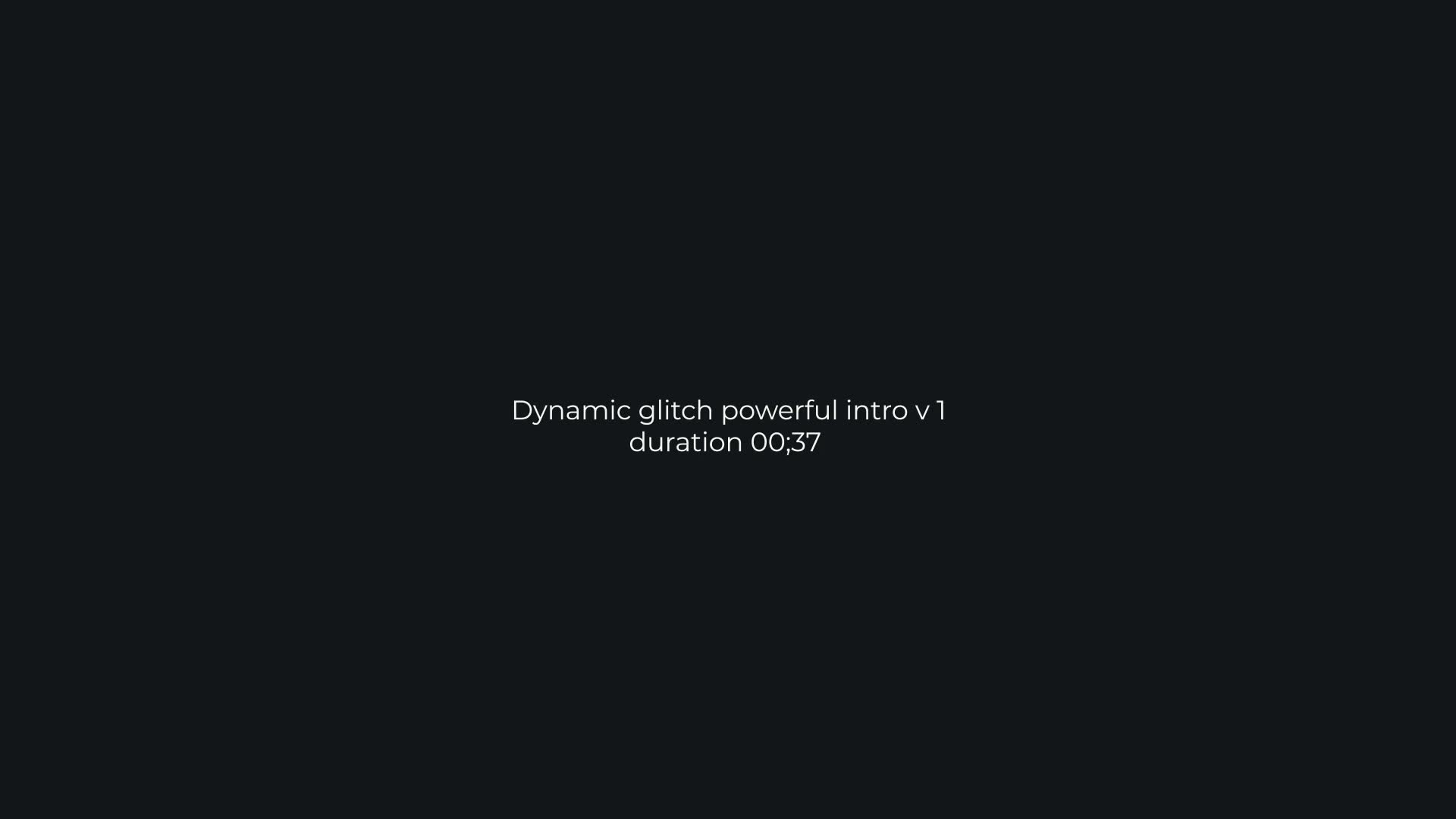 Dynamic glitch powerful intros Videohive 23922892 After Effects Image 1