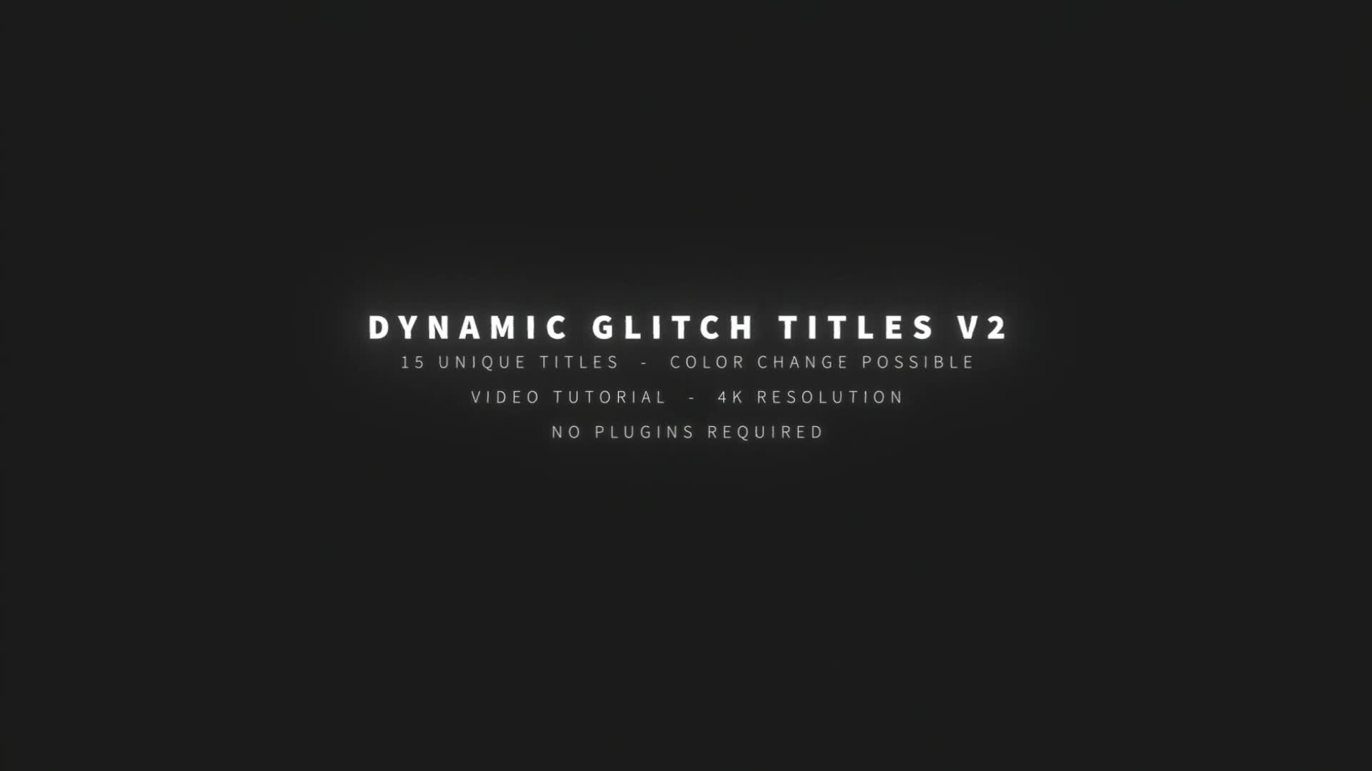 Dynamic Glitch Titles V2 Mogrt Videohive 33094659 Premiere Pro Image 1
