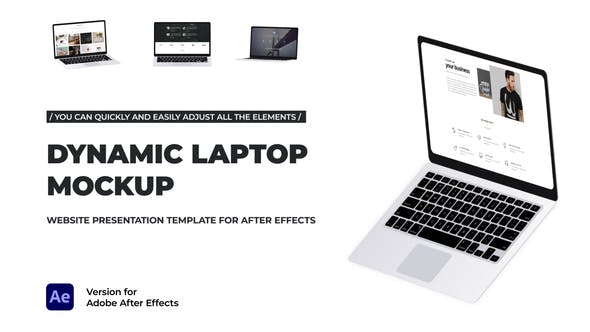 Dynamic Laptop Mockup Website Presentation - Videohive Download 35061444