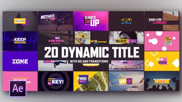 Dynamic Modern Titles I Backgrounds - 23538384 Videohive Download