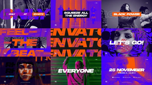 Dynamic Music Event Promo / EDM Festival Opener / Night Club Party Invitation / Typography Intro - 39944847 Videohive Download