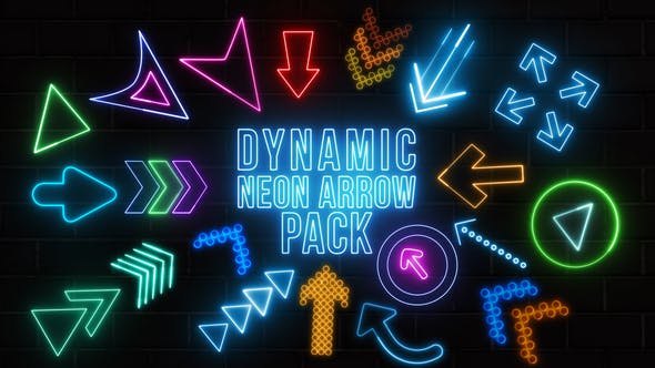 Dynamic Neon Arrows Pack - Videohive Download 34200679