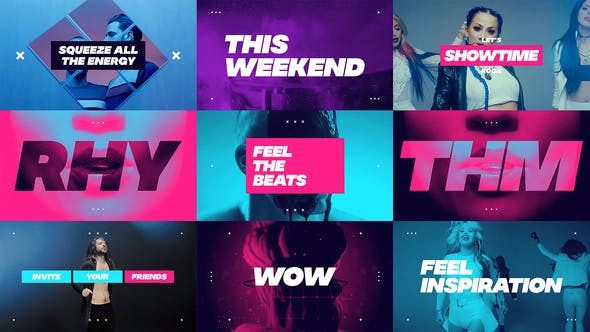 Dynamic Opener / Music Event Promo / Party Invitation / EDM Festival / Night Club / Fast Typography - Download 23263493 Videohive