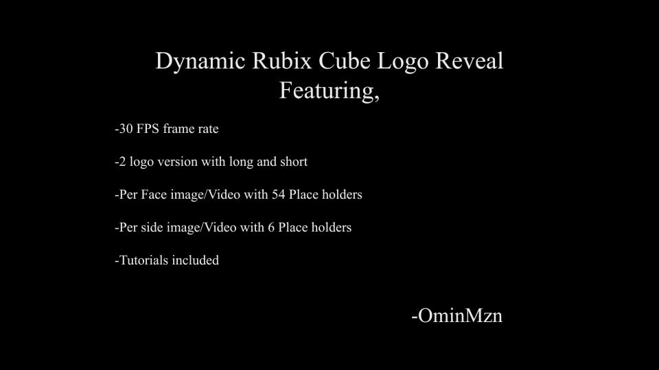 Dynamic Rubix Cube Logo Reveal Videohive 16957048 After Effects Image 1