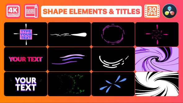 Dynamic Shapes And Titles | DaVinci Resolve - Download Videohive 34487292