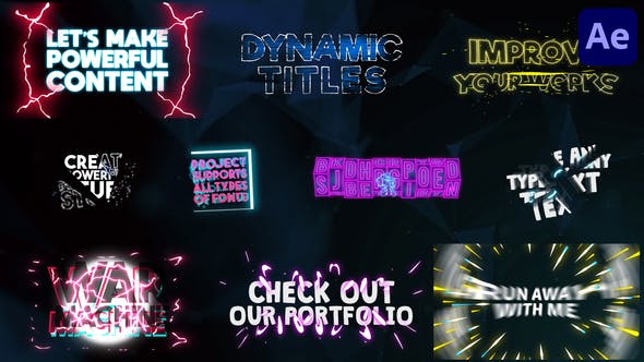 Dynamic Titles | After Effects - 34547588 Videohive Download