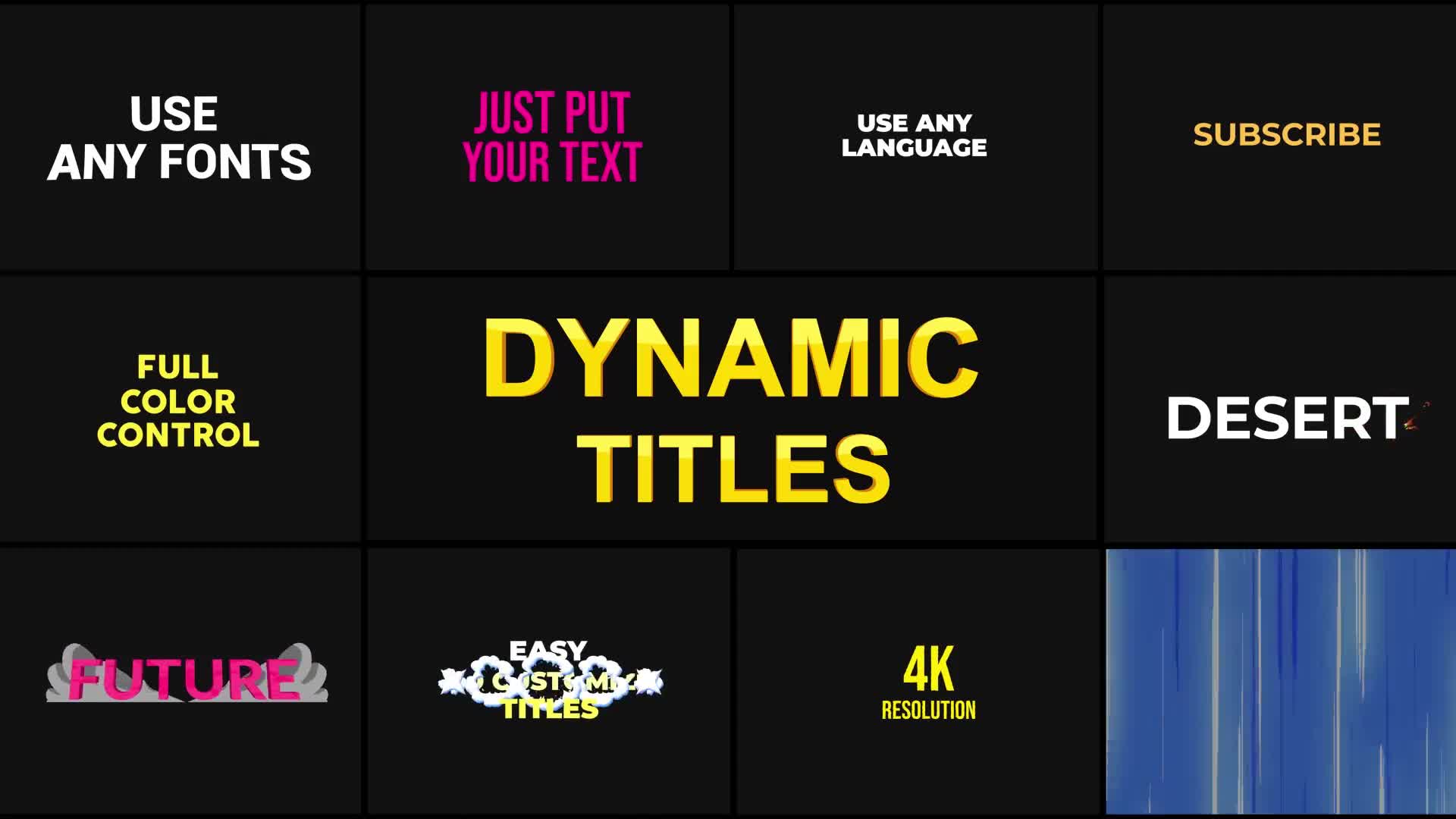 Dynamic Titles | After Effects Videohive 25877886 After Effects Image 1