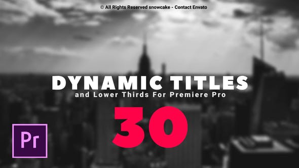 Dynamic Titles and Lower Thirds For Premiere Pro - Videohive Download 23959999
