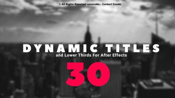 Dynamic Titles and Lower Thirds - Videohive Download 23918291