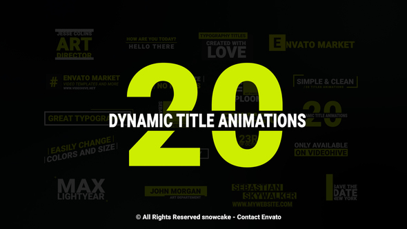 Dynamic Titles - Download Videohive 22889048