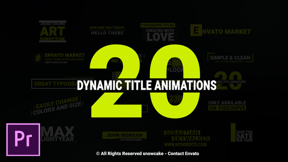 Dynamic Titles For Premiere Pro - Download Videohive 22923056