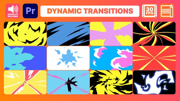 Dynamic Transitions | Premiere Pro MOGRT - Videohive Download 30503831